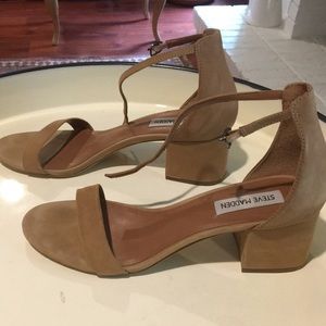 Women’s Nude Open-Toe Block Heel w Ankle Stap